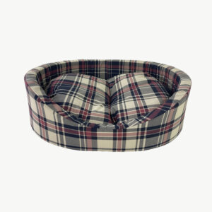 Petface Grey Check Dog Bed