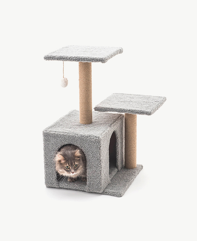 super durable solid wood cat tree